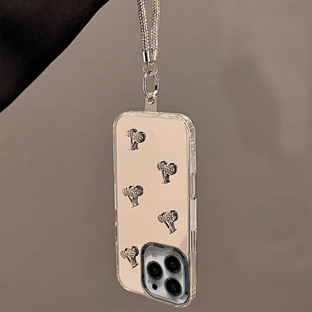 Mirrored Case / Phone Strap Cherry Set
