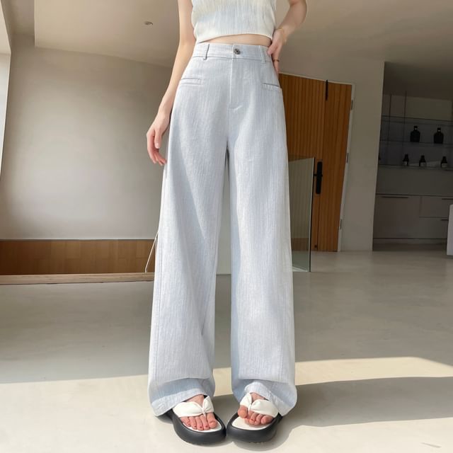 Wide Designs) Jeans Washed (Various Waist Leg High