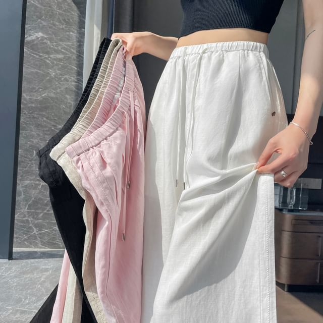 Pants Leg (Various Plain Drawstring Wide Designs) Waist