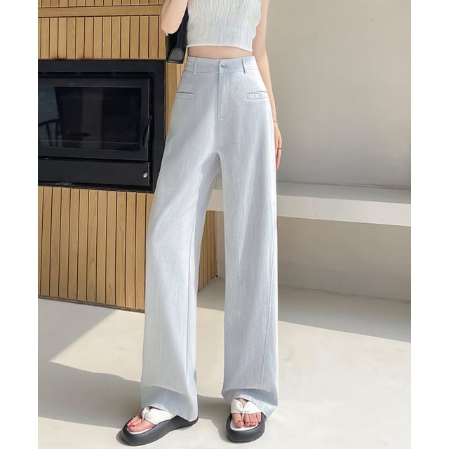 Wide Designs) Jeans Washed (Various Waist Leg High