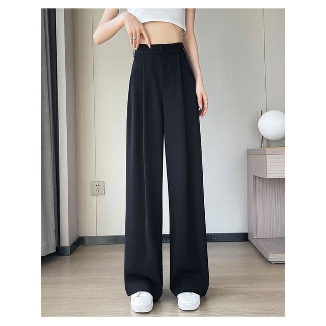 High Pants Designs) Wide Leg Suit (Various Plain Rise