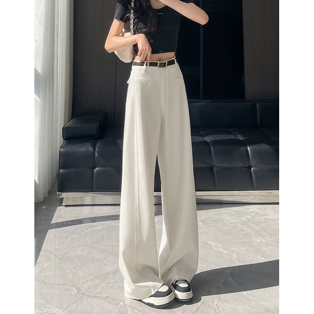 High Wide Leg (Various Pants Waist Suit Plain Designs)