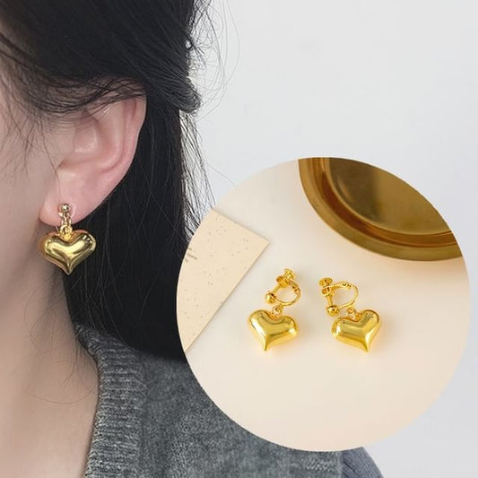 Heart Clip-On / Earring Drop