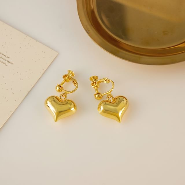 Heart Clip-On / Earring Drop