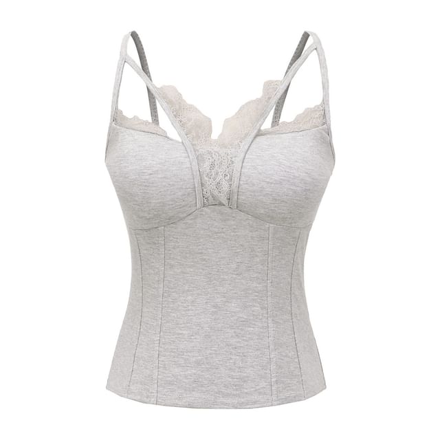Lace-Trimmed Camisole Top - LaceLux