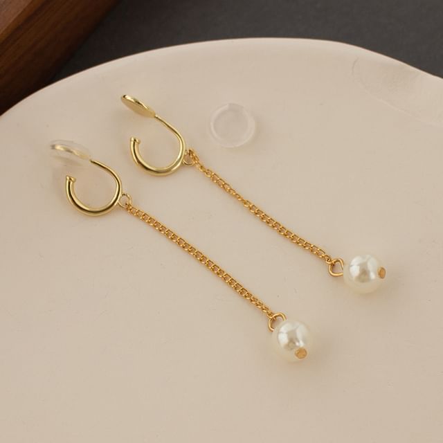 Cuff / Earring (Various Designs) Pearl Faux Ear Dangle