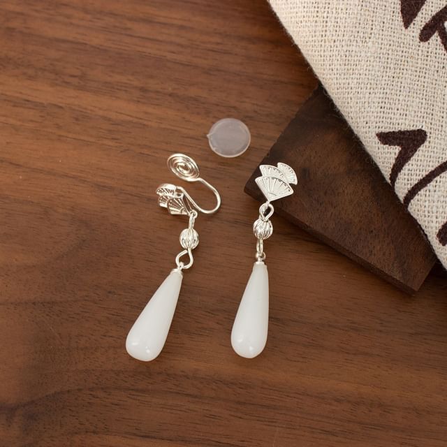 Cuff Faux Gemstone Earring Designs) Fan Ear Rhinestone / (Various Alloy Drop