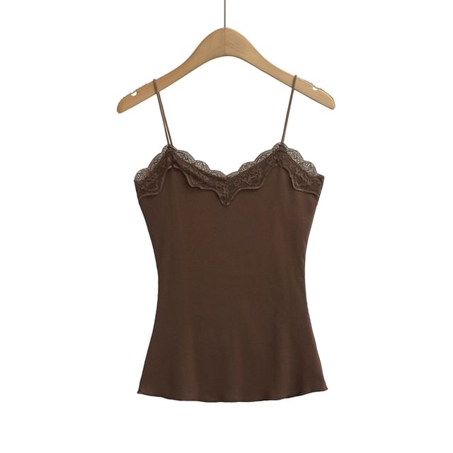 Lace-Trimmed Cami Top - LaceLux