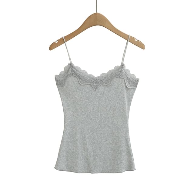 Lace-Trimmed Cami Top - LaceLux