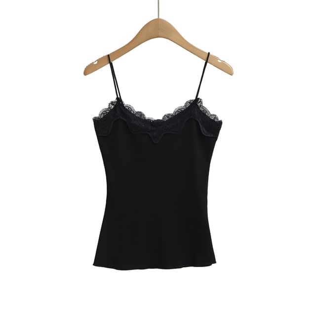 Lace-Trimmed Cami Top - LaceLux