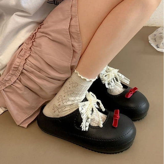 Sandals Faux Leather Beaded