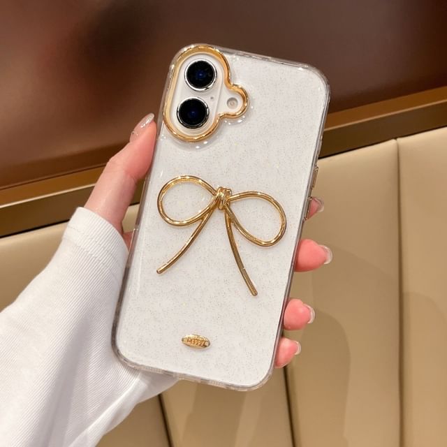 Trim Metallic Phone Bow Case
