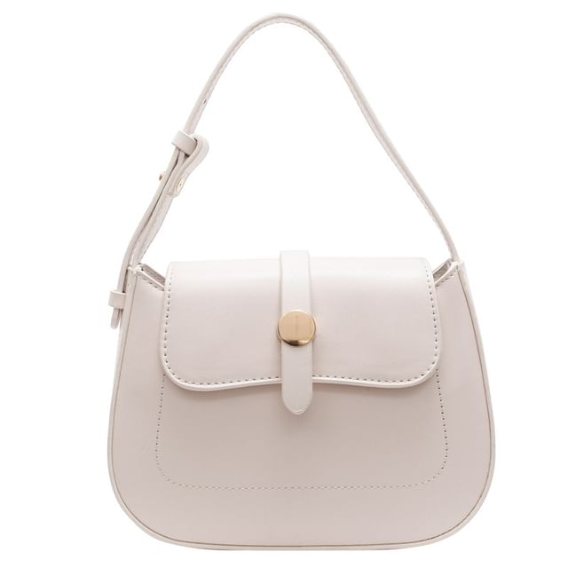 Bag Faux Crossbody Leather Flap Plain