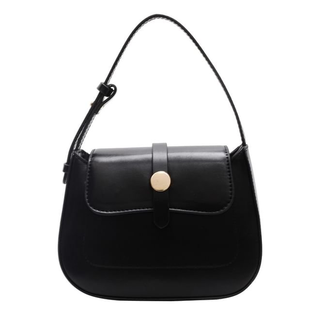 Bag Faux Crossbody Leather Flap Plain