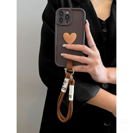 Lanyard Set / Strap Case with Heart Phone