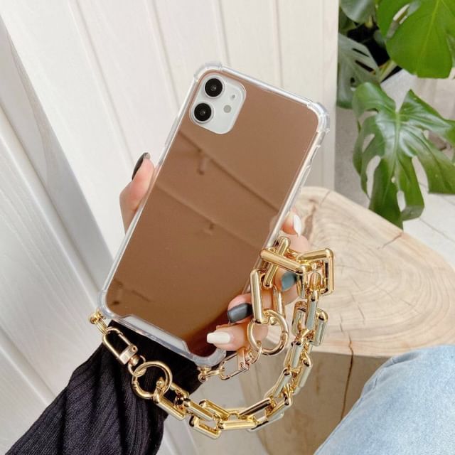 Chain Phone Mirrored with Case Strap