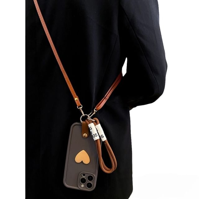 Lanyard Set / Strap Case with Heart Phone