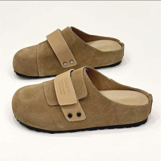 Genuine Mules Platform Leather