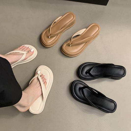 Slide Thong Platform Sandals
