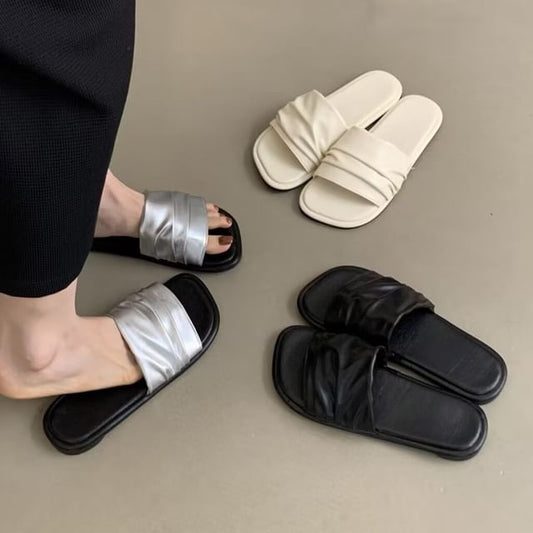 Slide Sandals Ruched