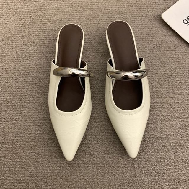 Wedge Mary Toe Mules Jane Pointed