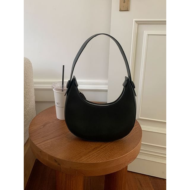 Shoulder Bag Leather Plain Faux