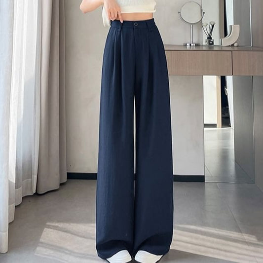 Dress Plain Wide Leg (Various High Designs) Pants Waist