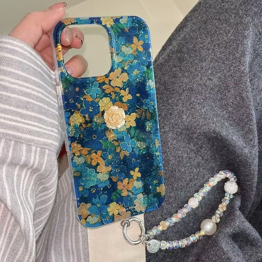 / Case Strap Floral Phone Set