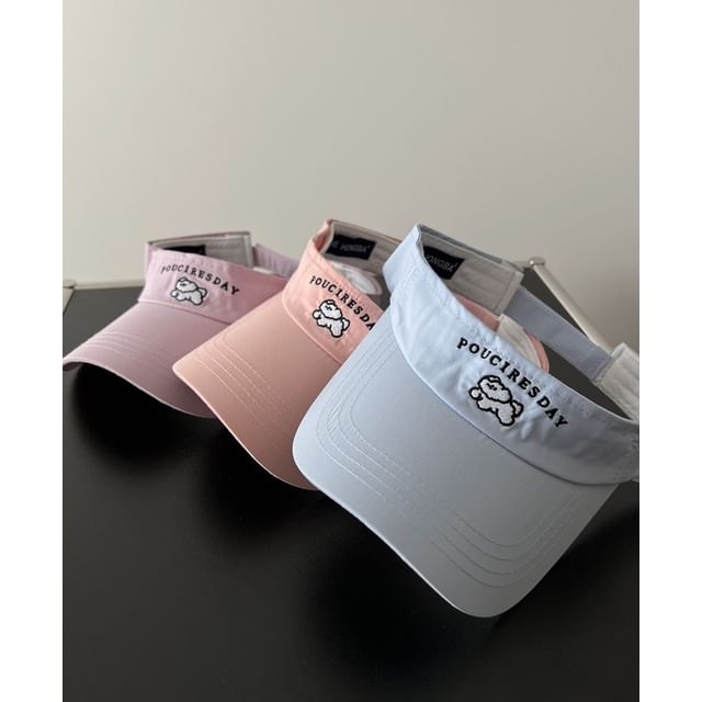 Embroidered Visor Sun Dog