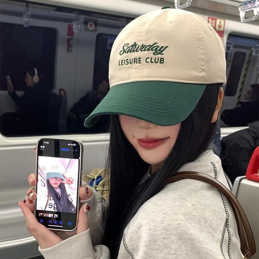 Embroidered Lettering Cap Baseball (Various Designs)