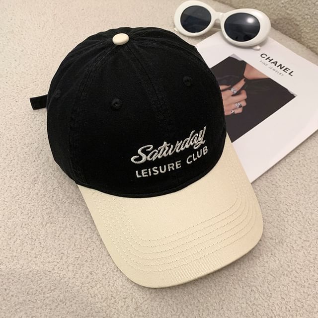 Embroidered Lettering Cap Baseball (Various Designs)