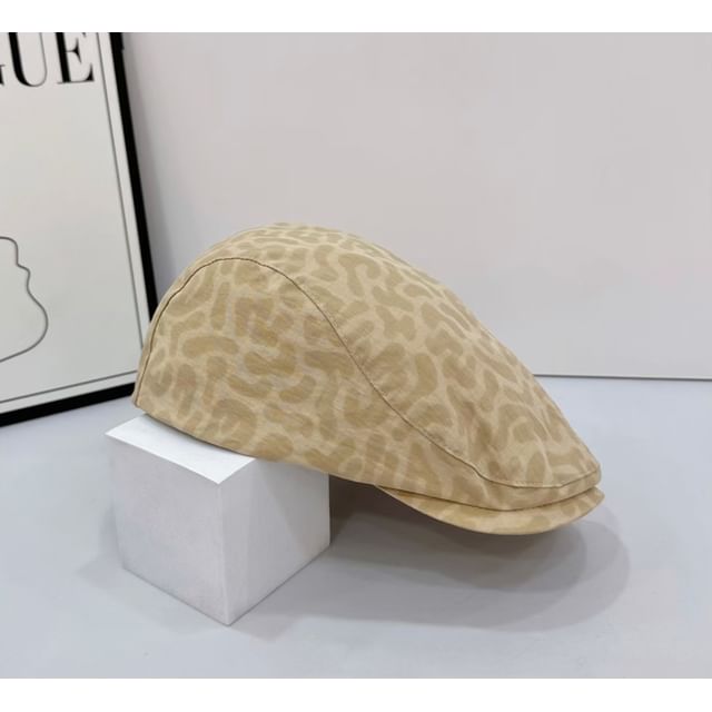 Print Flat Cap Leopard
