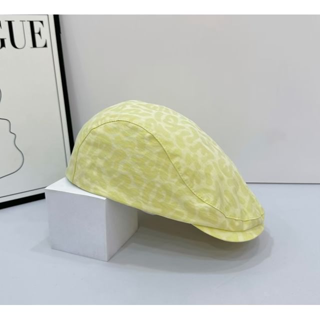 Print Flat Cap Leopard