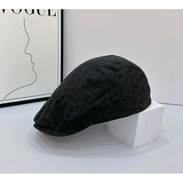 Print Flat Cap Leopard