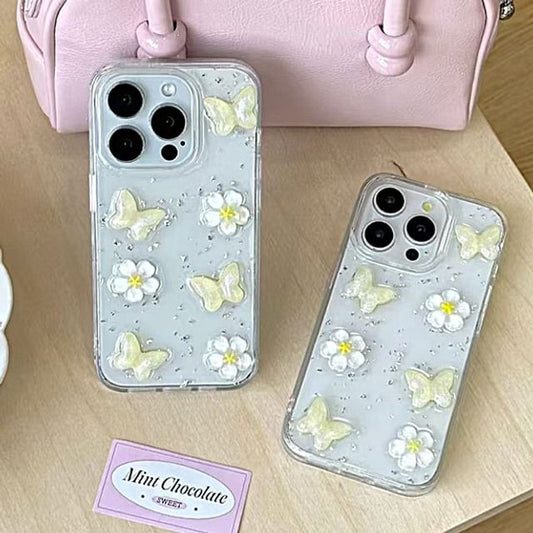 Glitter iPhone Floral Case