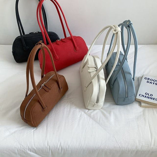 Bag Leather Plain Shoulder Faux