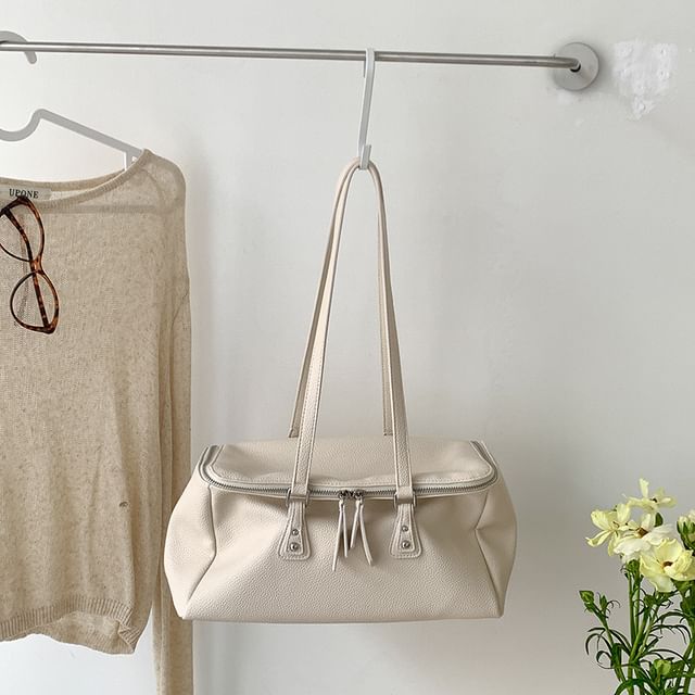 Plain Faux Leather Bag Shoulder