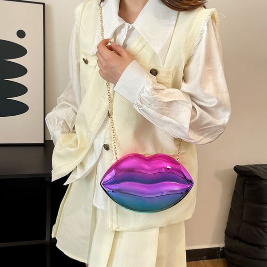 Lips Bag Chain Crossbody Strap