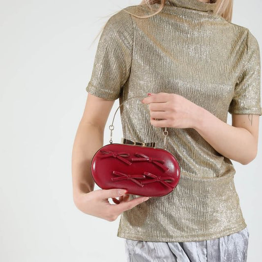 Chain Strap Bag Crossbody Bow