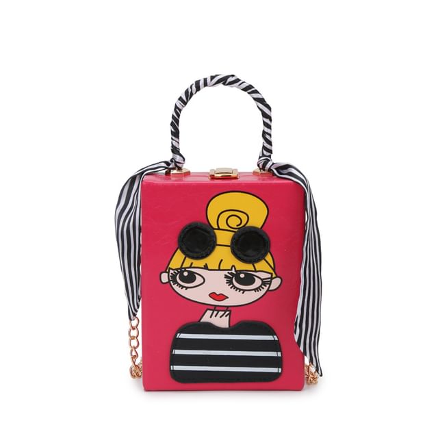 Cartoon Crossbody Bag Chain Print Strap