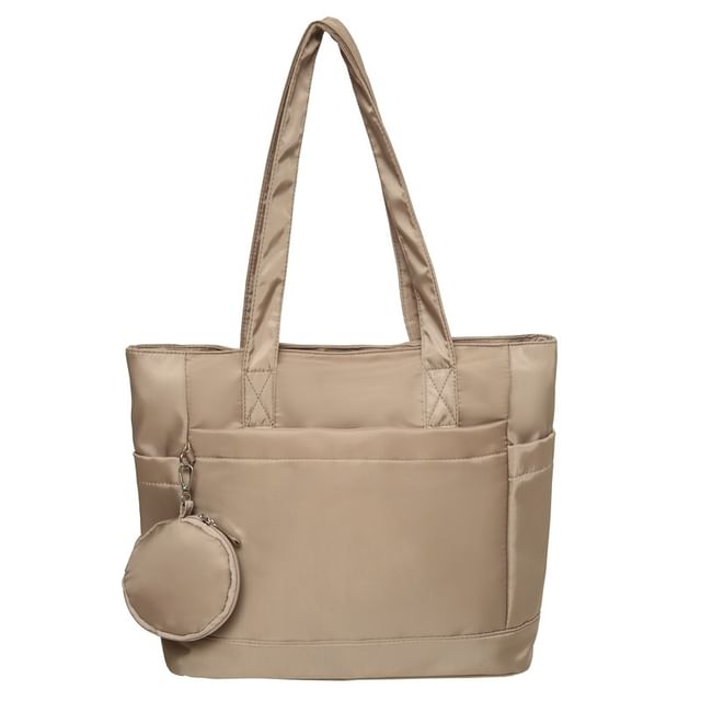 Tote + Bag Plain Purse Set: Coin