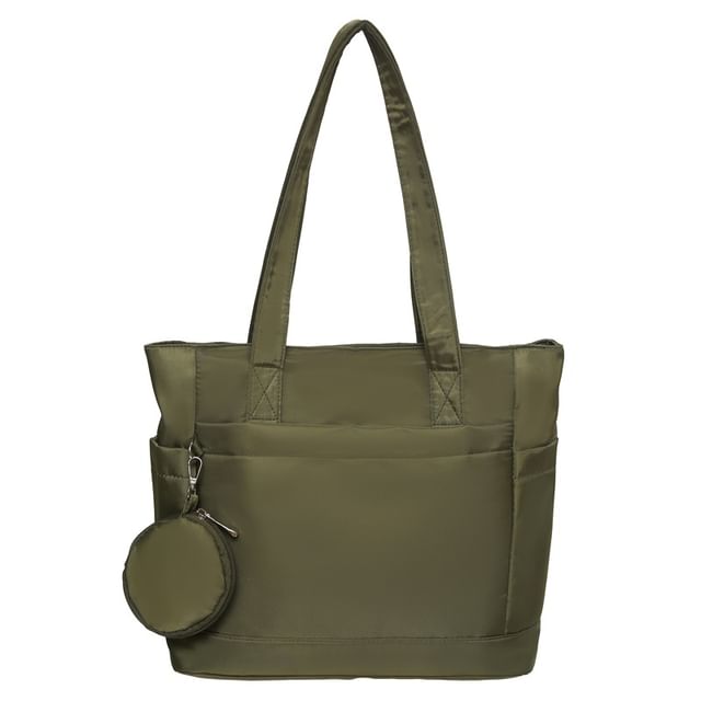 Tote + Bag Plain Purse Set: Coin