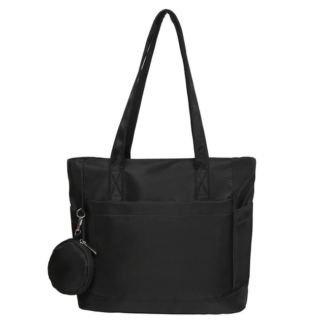 Tote + Bag Plain Purse Set: Coin