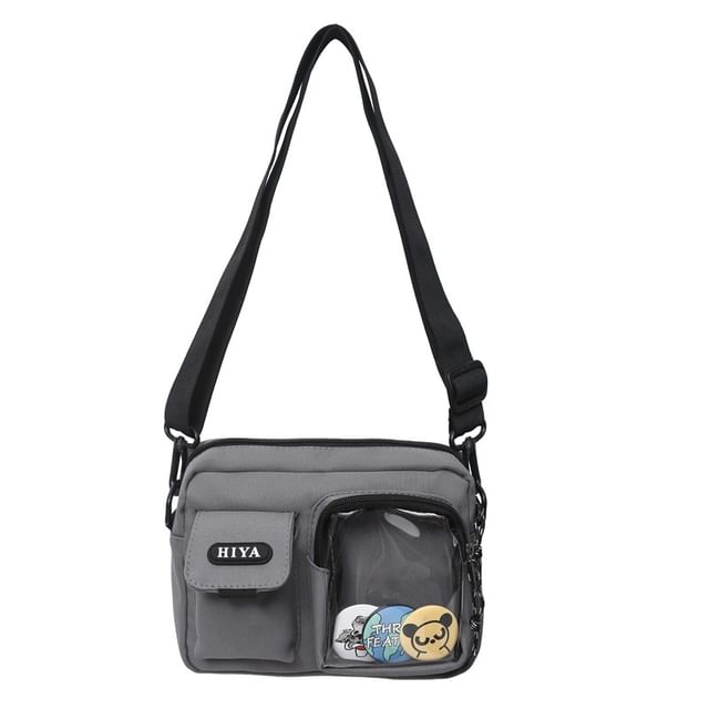 Crossbody Bag Lettering Badge Set: Multi-Pocket +