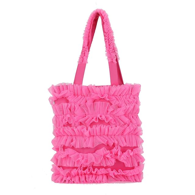 Plain Shopper Ruffle Bag