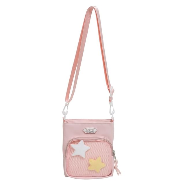 Multi-Pocket Crossbody Bag Lettering