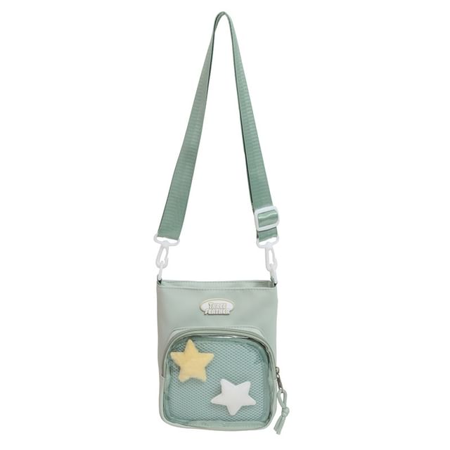 Multi-Pocket Crossbody Bag Lettering