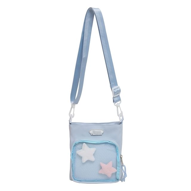 Multi-Pocket Crossbody Bag Lettering