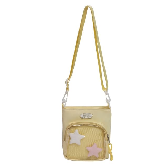 Multi-Pocket Crossbody Bag Lettering