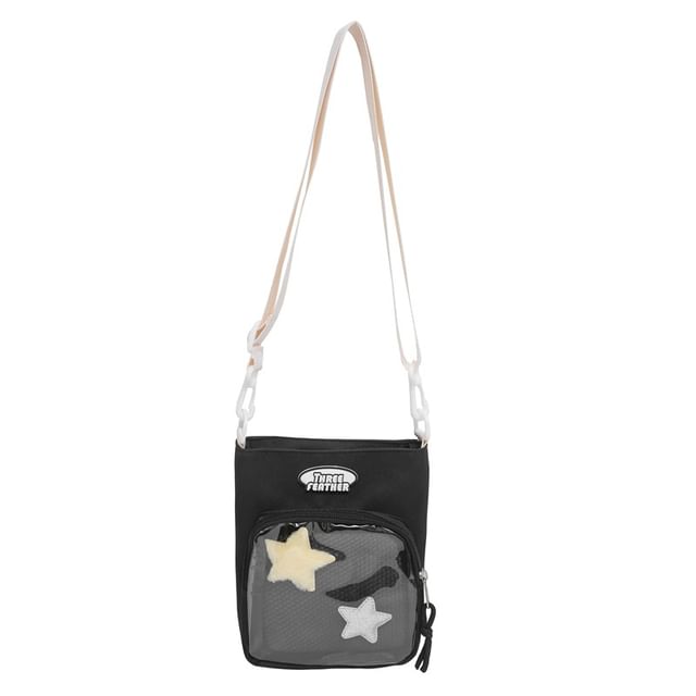 Multi-Pocket Crossbody Bag Lettering